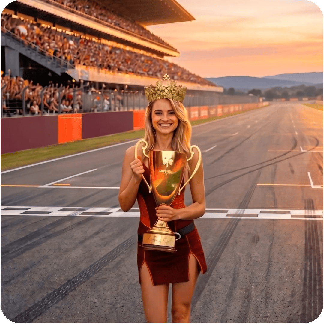 Vítězka Miss Lucky race je blondýna! LuckyBet.cz