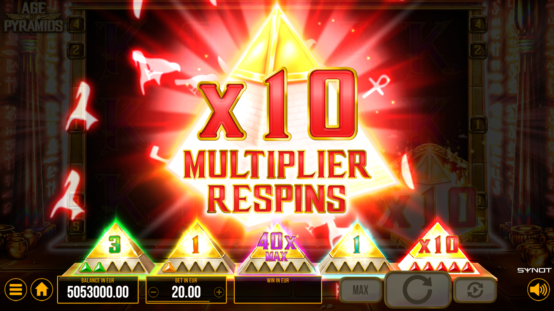 Age of Pyramids 10x Multiplier v online kasinu LuckyBet.cz