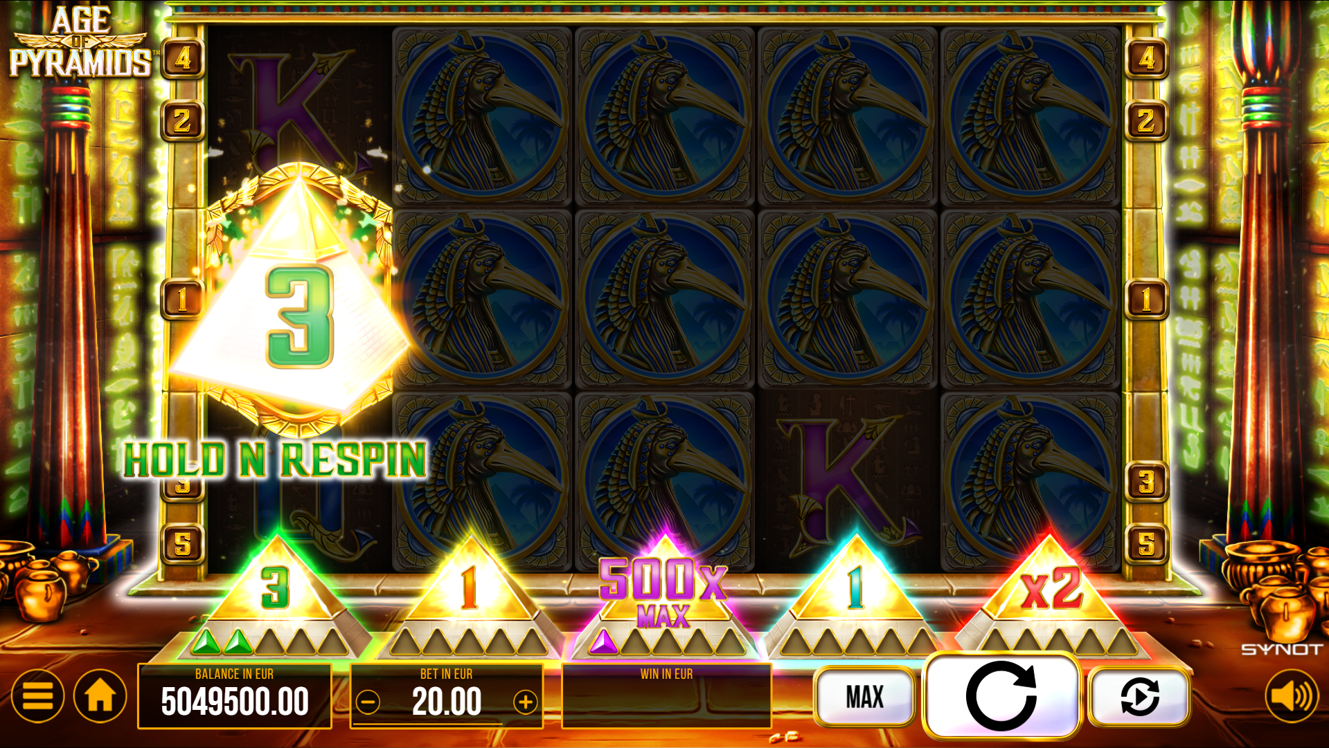 Age of Pyramids Hold N Respin hra od Synotu v online kasinu LuckyBet.cz