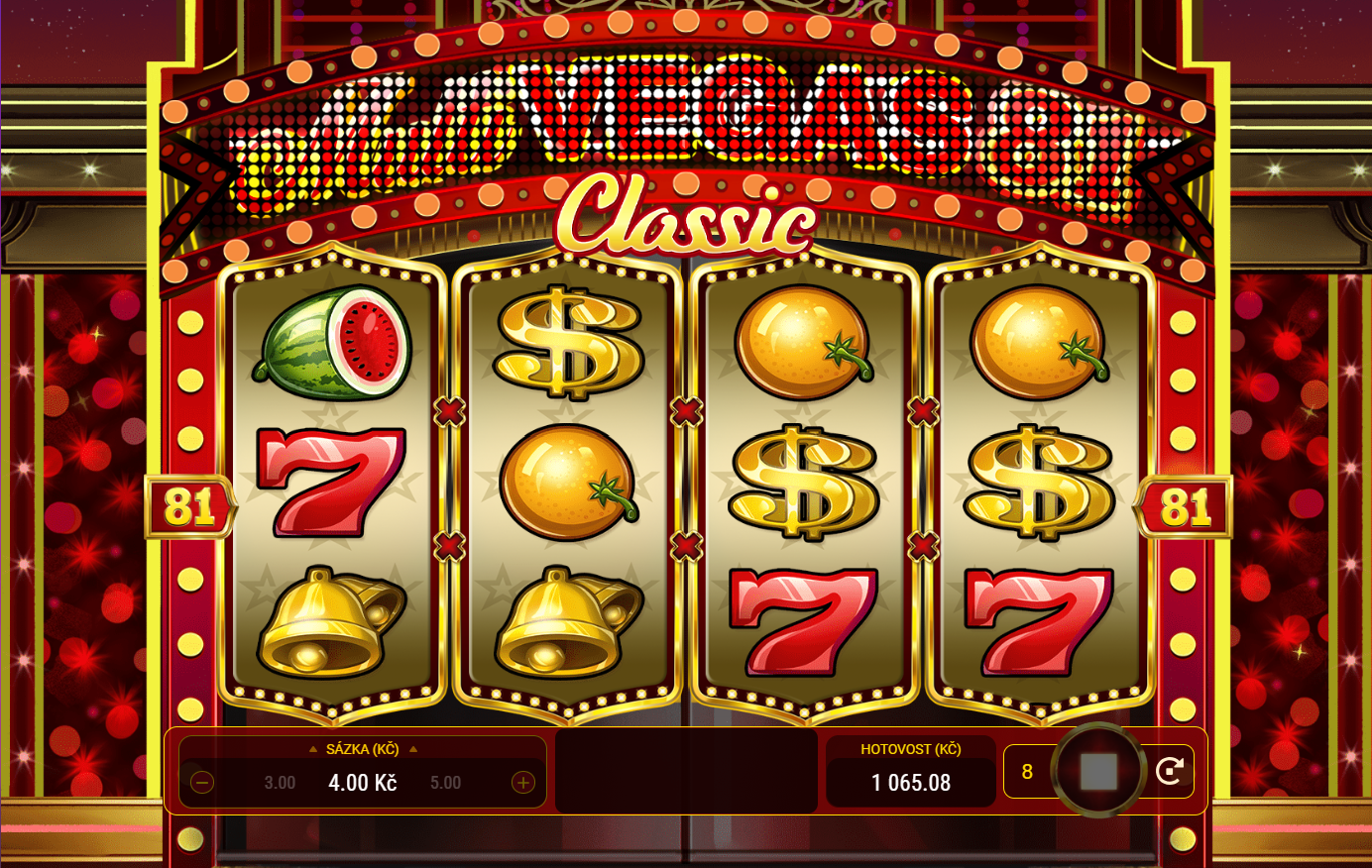 Multi Vegas Classic v online kasinu luckybet.cz