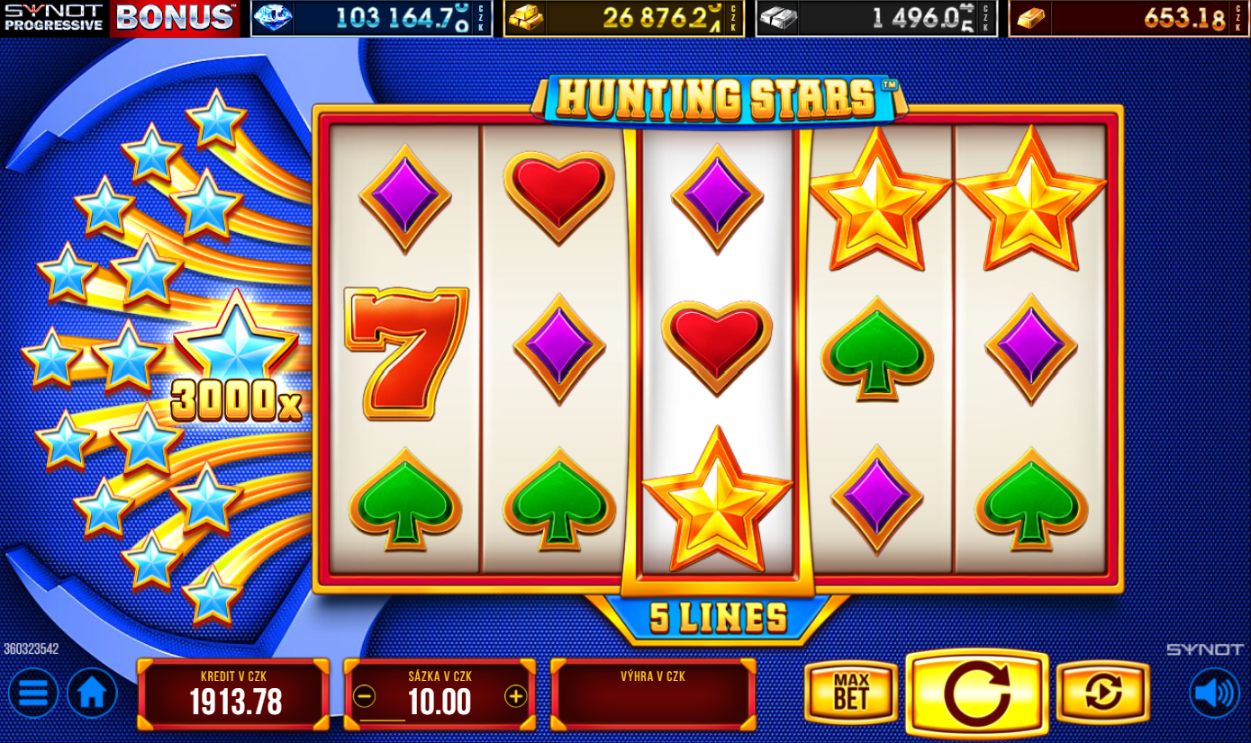 Hra Hunting Stars v online kasinu Luckybet.cz