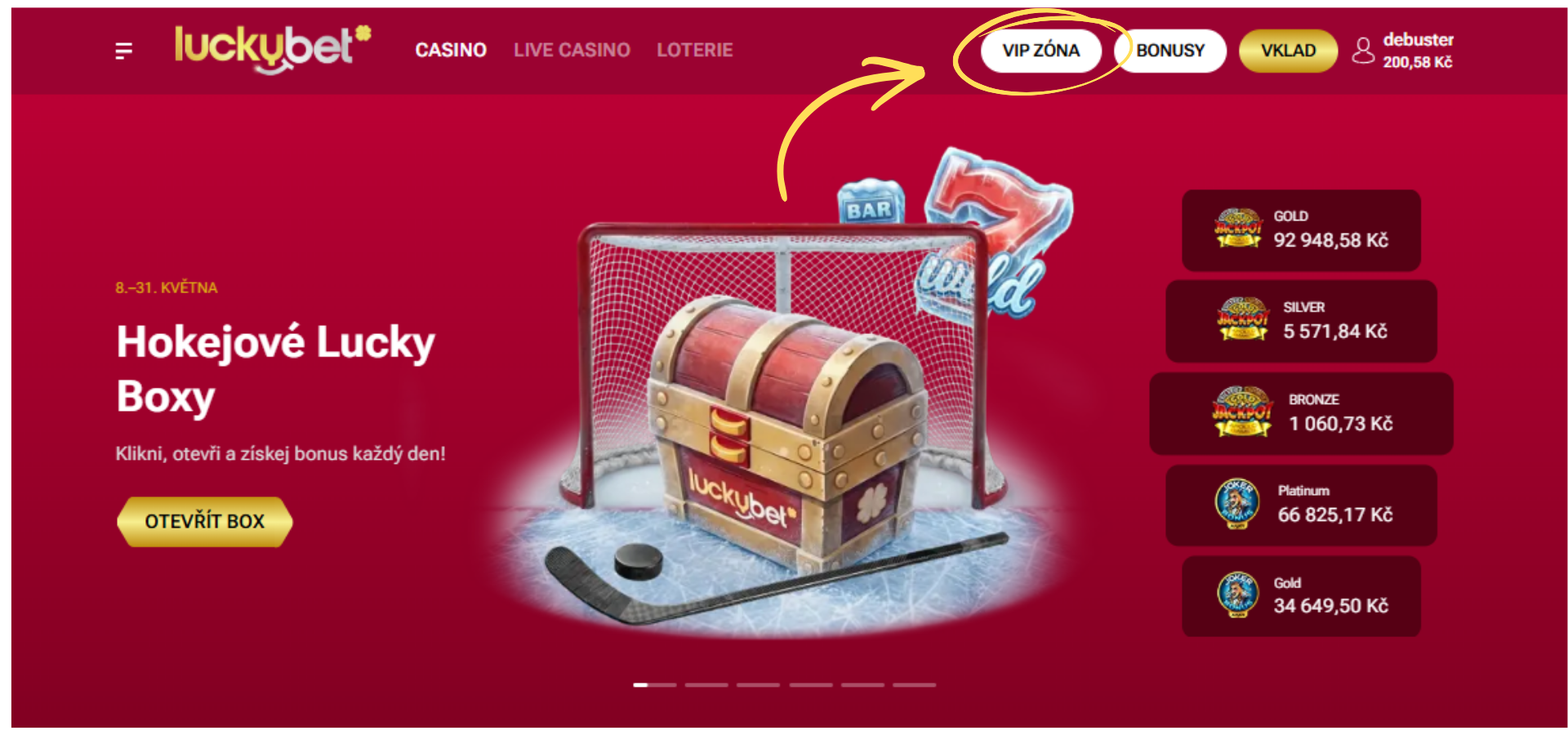 Kde najdeš VIP Zónu v online kasinu LuckyBet?